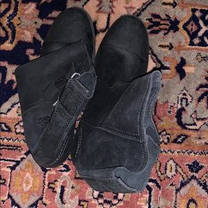 Sorel Blk Leather Pull On Boots SZ 9.5